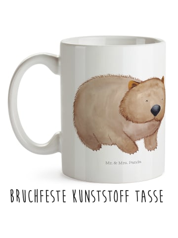 Mr. & Mrs. Panda Kunststoffbecher Wombat ohne Spruch in Weiß