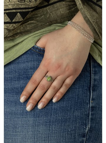 mantraroma 925er Silber - Ringe mit Peridot facettiert