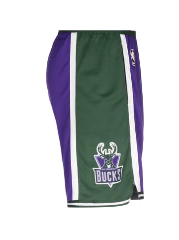 Nike Performance Shorts NBA Milwaukee Bucks Swingman Dri-FIT in lila / grün