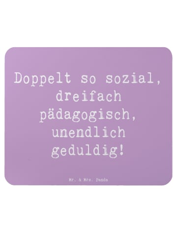 Mr. & Mrs. Panda Mouse Pad Spruch Sozialpädagogin Power mit Spruch in Lavendeltraum