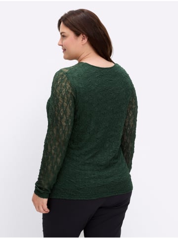 sheego by Joe Browns Spitzenshirt in moos