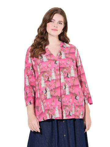 Ulla Popken Tunika in fuchsia pink