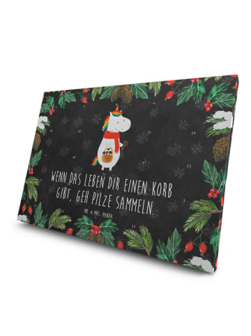 Mr. & Mrs. Panda Tee Adventskalender Einhorn Pilz mit Spruch in Kreidetafel