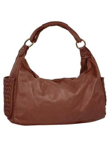 Samantha Look Handtasche echt Leder in cognac