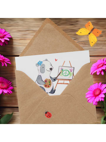 Mr. & Mrs. Panda Geschenk Gutschein Kunstworkshop Kreativität mi... in Weiß