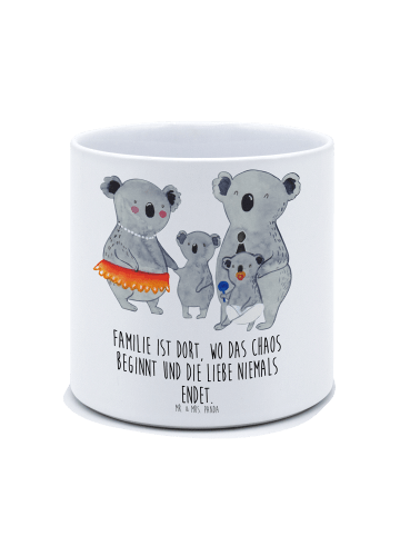 Mr. & Mrs. Panda XL Blumentopf Koala Familie mit Spruch in Weiß