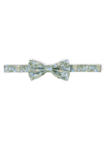 Finshley & Harding London Fliege und Einstecktuch in schilf blau - 0001