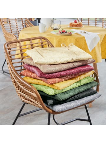 Erwin Müller Baumwollmischung Stuhlkissen mit Bindebändern Essen in salbei