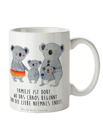 Mr. & Mrs. Panda Geschenktasse Koala Familie mit Spruch in Weiß