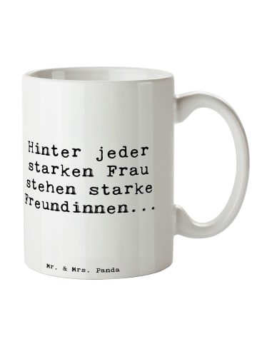 Mr. & Mrs. Panda Tasse mit Spruch Spruch Hoffnung Freundinnen mi... in Weiß