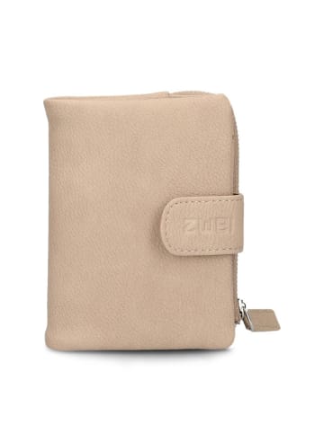 Zwei Mademoiselle Geldbörse 10 cm in nubuk sand