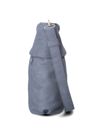 Zwei Mademoiselle M12 - Schultertasche 32 cm (sand) in nubuk-sky