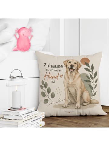 Mr. & Mrs. Panda Sofakissen Hund Skandinavisch Design mit Spruch in Weiß