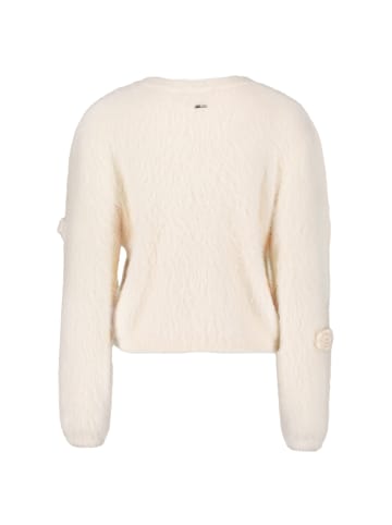 Zero  Strickpullover mit Blumen in Eggnog