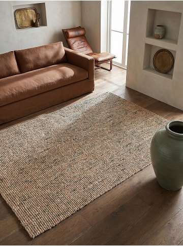 KADIMA DESIGN Naturfaser-Teppich Handgewebt ERME Jute Naturbelassen Modern in Natur-Grün