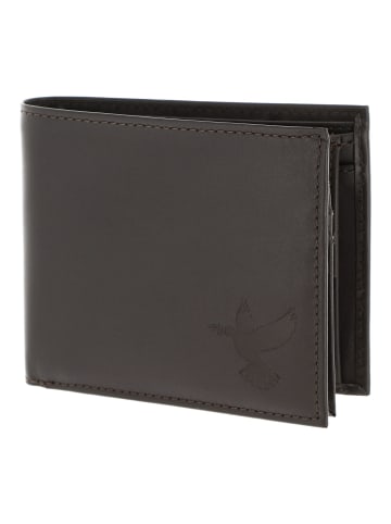 oxmox Leather Geldbörse RFID Schutz Leder 10 cm in braun-freedom pigeon