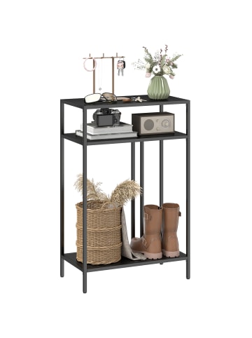 HOMCOM Konsolentisch-55L x 33B x 85H cm-Schwarz