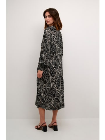 Kaffe Kleid KAgenette Loose fit in Black/Turtledove Leaf Print