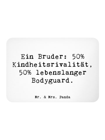 Mr. & Mrs. Panda Magnet Spruch Bruder Bodyguard mit Spruch in Weiß