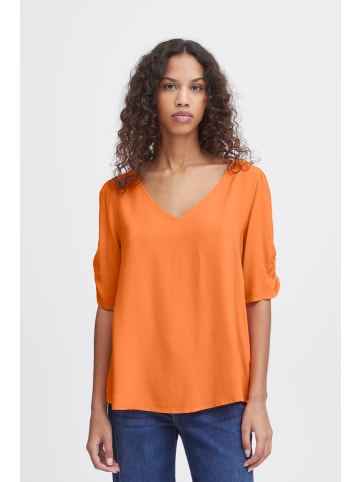 ICHI Kurzarm-Bluse IHMAIN Regular fit in Coral Rose