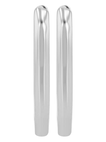Adeliás Damen Ohrringe – Creole aus 925 Silber in silber