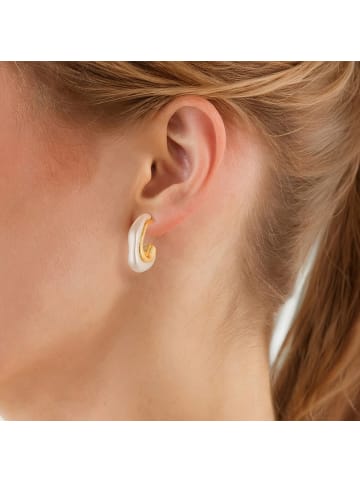 Yokoamii Ohrringe aus Metall-Legierung mit Perle (synth.) in gelbgold