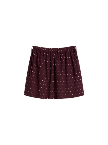 Marc O'Polo DENIM Kurzer Seersucker-Rock A-Shape in Dark Red