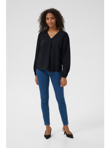 Kaffe Langarm-Bluse KAlui Regular fit in Black Deep CC