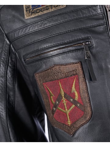 TOP GUN Lederjacke 31024850 in black/black