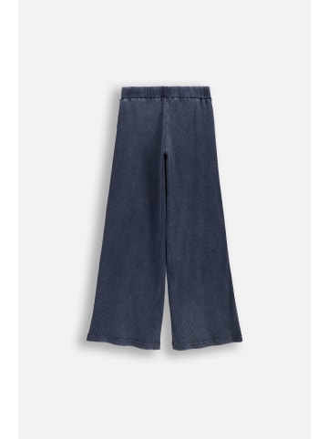 Coccodrillo Gerippte Jogginghose flare in dunkelblau