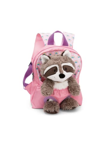 Nici Rucksack mit Waschbär Plüschtier, ab 3 Jahre