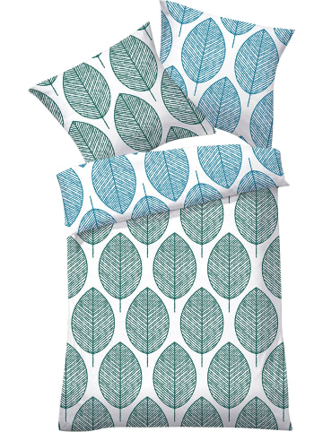 Dyckhoff Weichfrottier Wendebettwäsche in jade