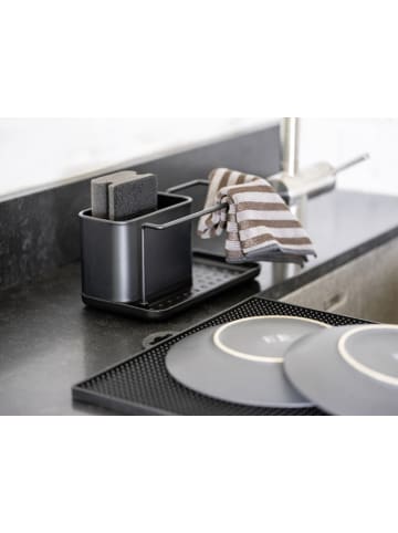 Wenko Spülbecken-Organizer ORIO, Edelstahl in Schwarz, (B) 21 x (H) 10,5 x (L) 12 cm