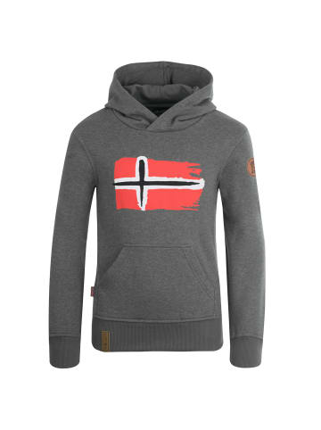 Trollkids Hoodie Trondheim in grey melange