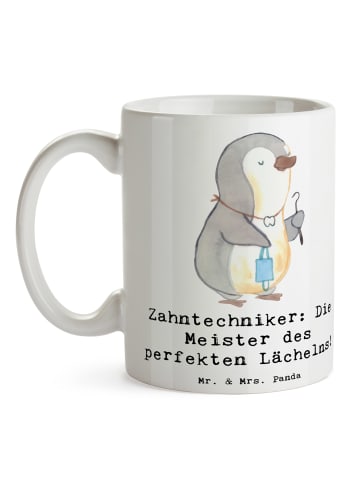 Mr. & Mrs. Panda Tasse Zahntechniker Lächeln mit Spruch in Weiß