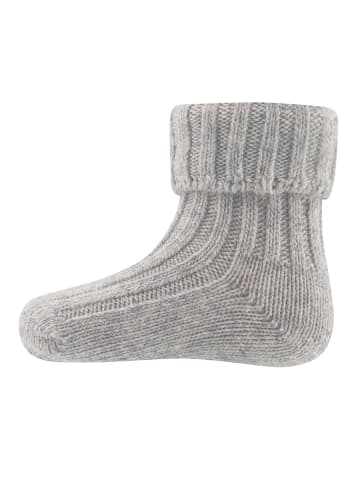 ewers 2er-Set Socken GOTS Wolle in grau