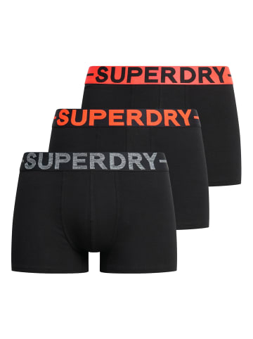 Superdry Boxershort 3er Pack in Schwarz/Orange