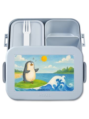 Mr. & Mrs. Panda MEPAL Bentobox Pinguin Surfer Design ohne Spruch in Blau Pastell