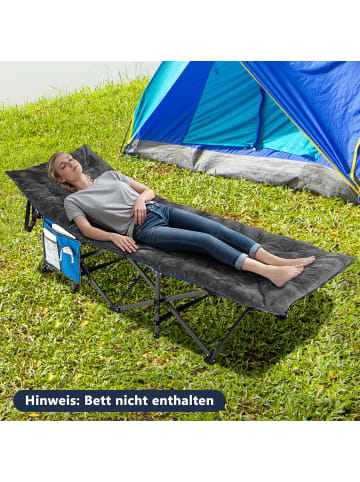 COSTWAY Baumwolle Feldbett Auflage 190 x 70 cm in Grau