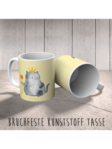 Mr. & Mrs. Panda Kindertasse Katze König ohne Spruch in Gelb Pastell