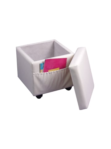 möbel-direkt Sitzhocker Polsterhocker in cremeweiß