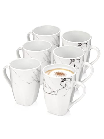 Sänger Kaffeebecher Bilgola Marmor Design - 6 teilig aus Porzellan
