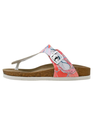 Dogo Lila Zehentrenner Sandalen - Hello in Mehrfarbig