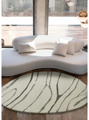 Atticgo Hochflor-Teppich NIAMEY unregelmäßige form in weiß