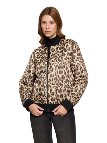 AMBER & JUNE Blouson mit Stehkragen in Beige/Schwarz