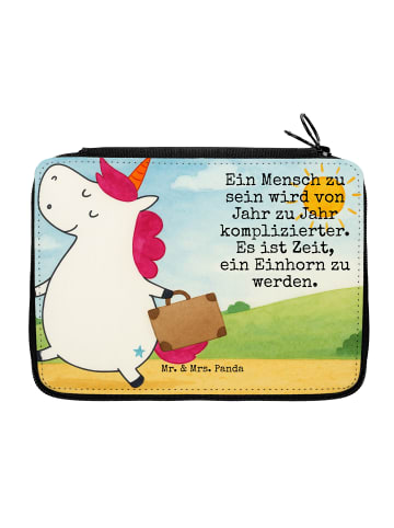 Mr. & Mrs. Panda Mäppchen Einhorn Koffer Design mit Spruch in Weiß