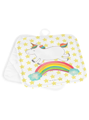 Mr. & Mrs. Panda kochhandschuhe Einhorn Regenbogen ohne Spruch in Weiß