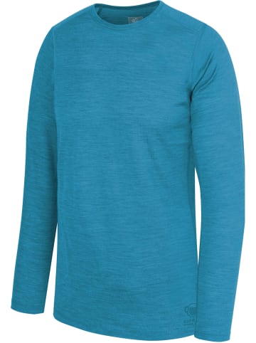 Normani Outdoor Sports Kinder Merino Langarm Broome in Blau