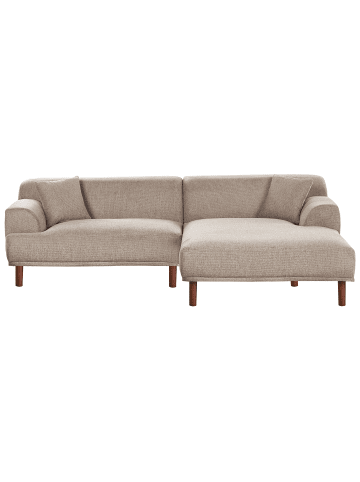 Beliani 3-tlg Ecksofa HOLT in Beige/Braun