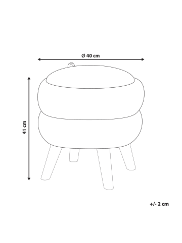 Beliani Pouf HAWLEY in Braun - (W) 40 x (H) 41 x (L) 40 cm